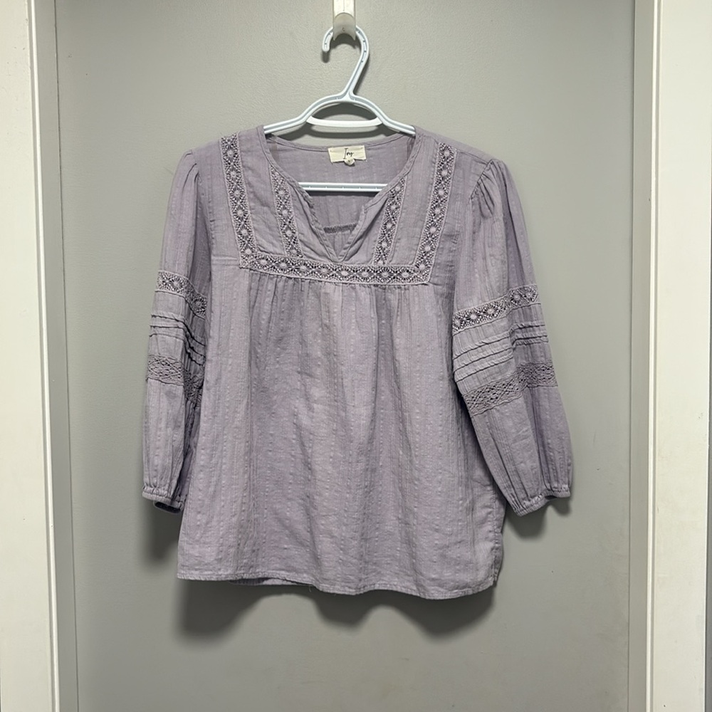 ☀️Ivy lilac cottagecore dainty blouse